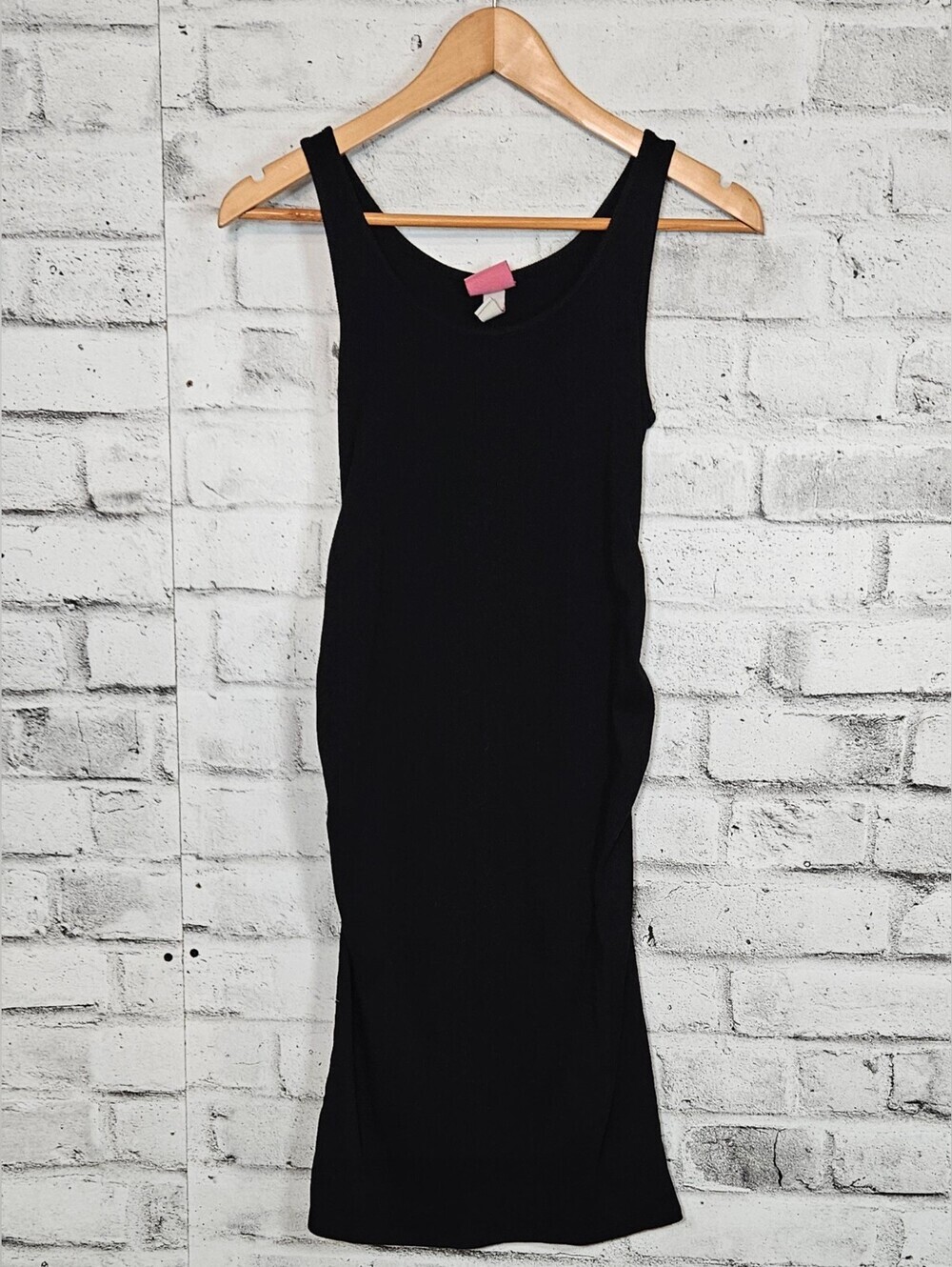 Paisley Sky Maternity Black Sleeveless Bodycon Midi Dress Medium